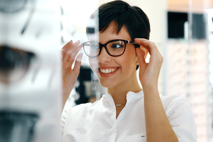Group Vision Insurance - Woman Picking Out New Glasses